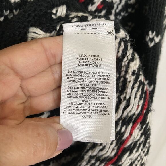 Polo Ralph Lauren Fair Isle Cotton Cashmere Snowflake Cardigan Sweater Large - Picture 11 of 14